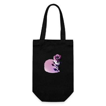 Rose flower rose design - Gift Bag for Bottles - black - Front