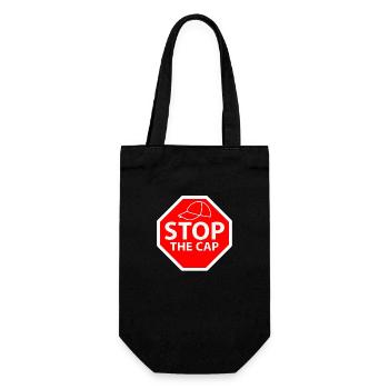 stop the cap - Gift Bag for Bottles - black - Front