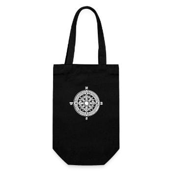 Compass Nautical Sailboat Seafarer - Gift Bag for Bottles - black - Front