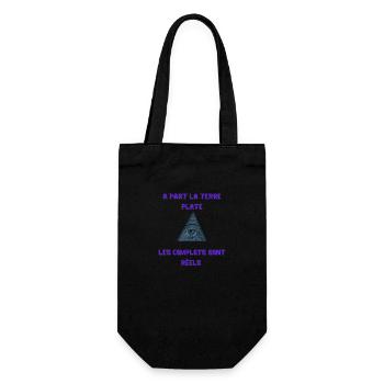 Tee shirt vêtements terre plate conspiration comp - Sac à bouteille - noir - Devant