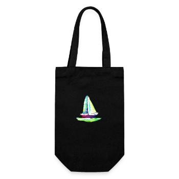 Sailing Sailing Ship Sailing Sailing Sailboat - Gift Bag for Bottles - black - Front
