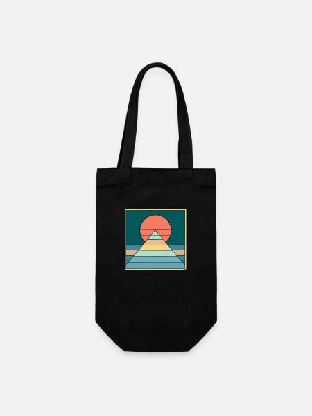 Retro Sunrise - Sac à bouteille - noir