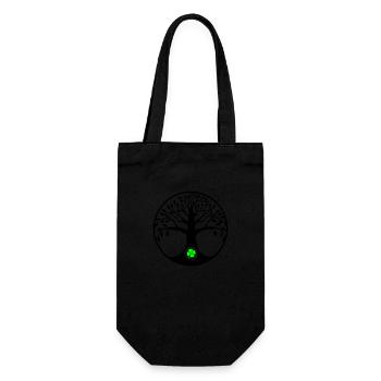 Trèfle Arbre de Vie - Sac à bouteille - noir - Devant