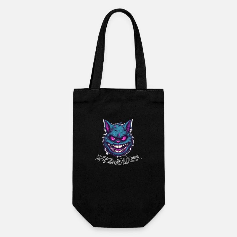 Cheshire Mad Cat - Geschenkbeutel für Flaschen - Schwarz