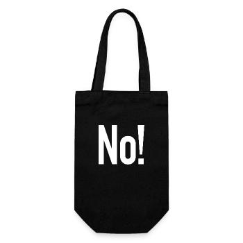 NO! - Gift Bag for Bottles - black - Front