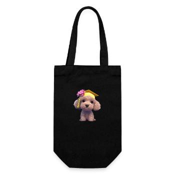Bachelor Poodle Study Dogs Graduation - Gift Bag for Bottles - black - Front