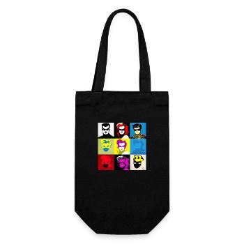 A003 - Geschenkbeutel für Flaschen - Schwarz - Vorne