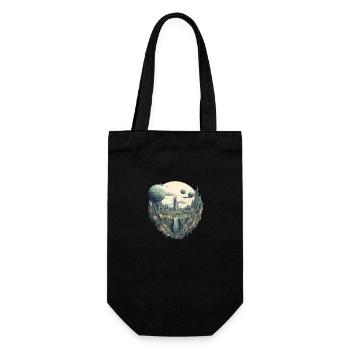 Vie futuriste sur les planètes - Sac à bouteille - noir - Devant