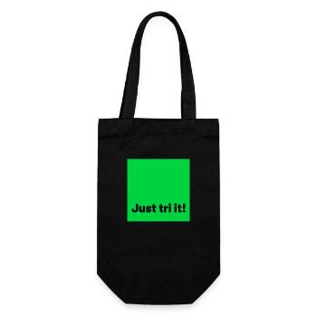 just tri it green - Geschenkbeutel für Flaschen - Schwarz - Vorne