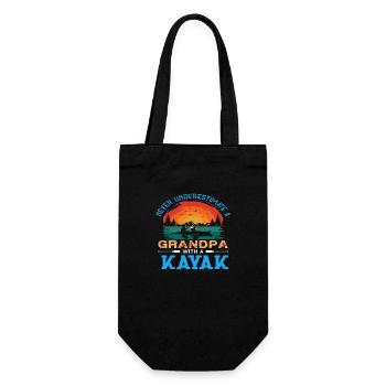 Ne sous-estimez jamais un grand-père avec un kayak - Sac à bouteille - noir - Devant
