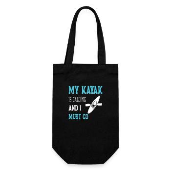 My Kayak is calling and i must Go - Gift Bag for Bottles - black - Front
