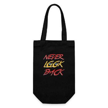 Never look back - Geschenkbeutel für Flaschen - Schwarz - Vorne