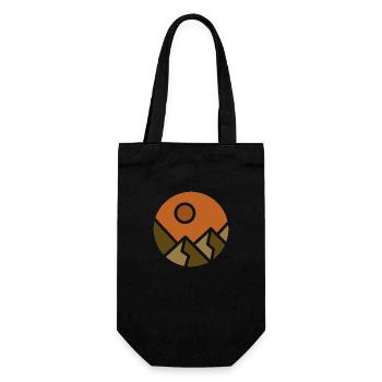 Mountains - Gift Bag for Bottles - black - Front