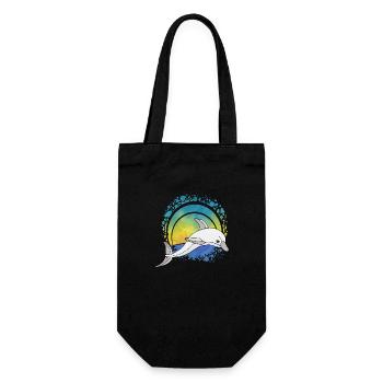 Delfin - Geschenkbeutel für Flaschen - Schwarz - Vorne
