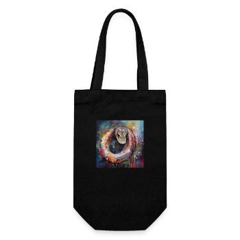Modern & Colourful Snake Wall Art by Bodhi - Gift Bag for Bottles - black - Front
