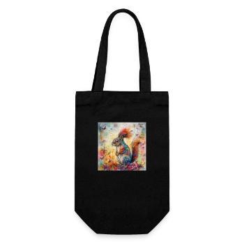Modern & Colourful Squirrel Wall Art by Bodhi - Gift Bag for Bottles - black - Front