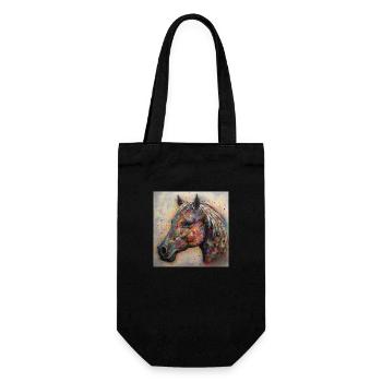 Modern & Colourful Horse Wall Art by Bodhi - Gift Bag for Bottles - black - Front
