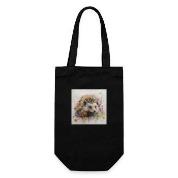 Modern & Colourful Hedgehog Wall Art by Bodhi - Gift Bag for Bottles - black - Front