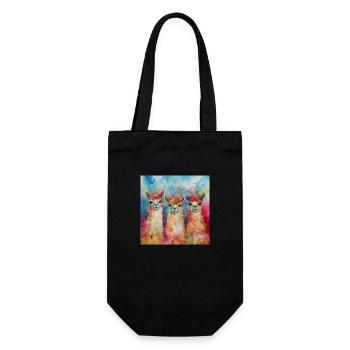 Modern & Colourful Alpaca Wall Art by Bodhi - Gift Bag for Bottles - black - Front