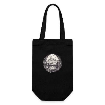 Natur Abenteuer Wandern Camping Design - Geschenkbeutel für Flaschen - Schwarz - Vorne