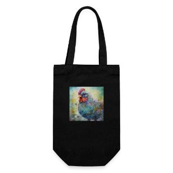 Modern & Colourful Chicken Wall Art by Bodhi - Gift Bag for Bottles - black - Front