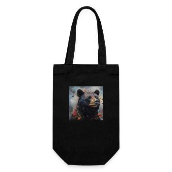 Modern & Colourful Black Bear Wall Art by Bodhi - Gift Bag for Bottles - black - Front