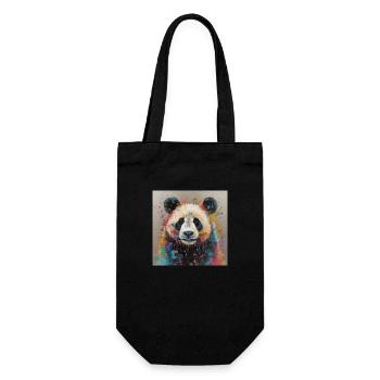 Modern & Colourful Panda Wall Art by Bodhi - Gift Bag for Bottles - black - Front