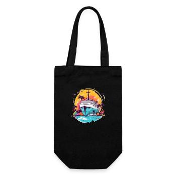 Tauchsafari 2 - Geschenkbeutel für Flaschen - Schwarz - Vorne