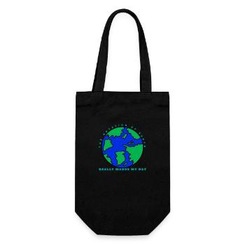rotation of the earth - Gift Bag for Bottles - black - Front