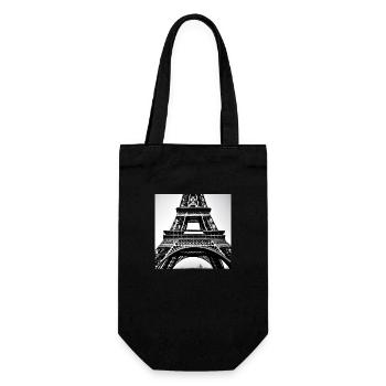 Eternal Elegance - Pariser Eiffelturm - Geschenkbeutel für Flaschen - Schwarz - Vorne