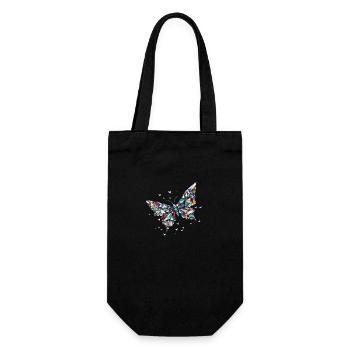 Origami Butterfly Japanese Art - Gift Bag for Bottles - black - Front