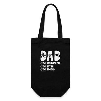 Dad The Ironworker The Myth The Legend Fathers Day - Gift Bag for Bottles - black - Front