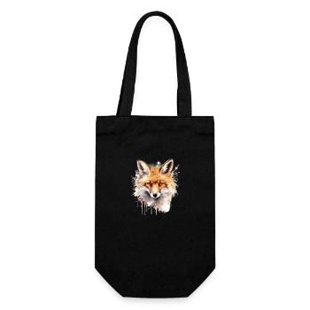 Fox Wild Animal Chemise de sommeil Aquarelle - Sac à bouteille - noir - Devant