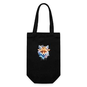 Fox Wild Animal Chemise de sommeil Aquarelle - Sac à bouteille - noir - Devant