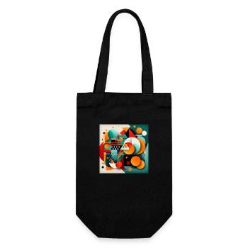 Abstrakte Kunst - Geschenkbeutel für Flaschen - Schwarz - Vorne