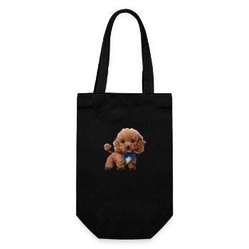 Caniche Chien Propriétaire Chien Chiot Chien Amour Caniche Chiot - Sac à bouteille - noir - Devant