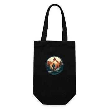 Hiking Mountains Trees Alps - Gift Bag for Bottles - black - Front