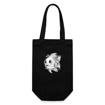 Fish Fishing Sea Fishing - Gift Bag for Bottles - black - Front