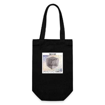 This is my Art Block - Gift Bag for Bottles - black - Front