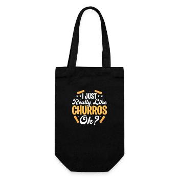 J’aime vraiment les churros, d’accord? Pâtisserie latine - Sac à bouteille - noir - Devant