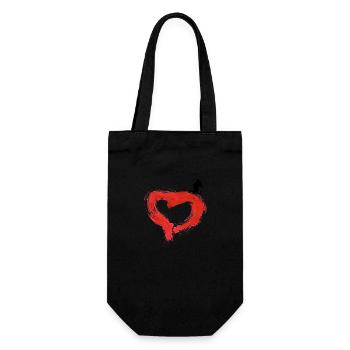 Un cœur de skieur - Sac à bouteille - noir - Devant