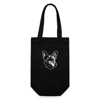 French Bulldog Frenchie Boston Terrier - Gift Bag for Bottles - black - Front