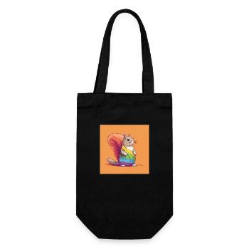 Pride LGBT Eichhörnchen - Geschenkbeutel für Flaschen - Schwarz - Vorne