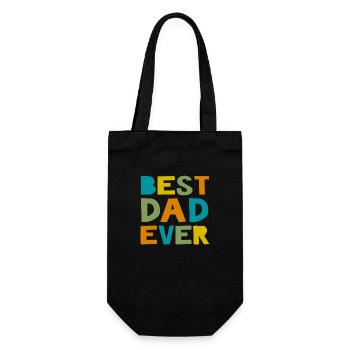 Best Dad Ever - Geschenkbeutel für Flaschen - Schwarz - Vorne