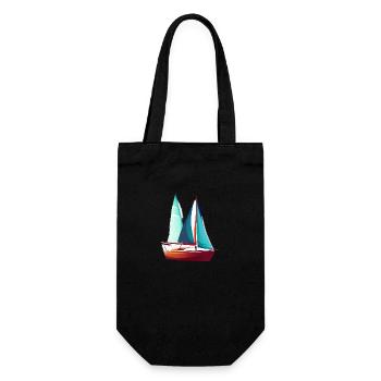 Voilier Voilier Voile Voile Voile Voile Marin - Sac à bouteille - noir - Devant
