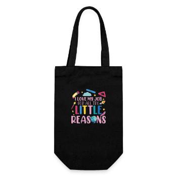 J’aime mon travail pour toutes les petites raisons - Sac à bouteille - noir - Devant