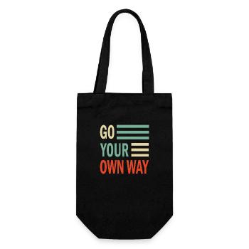 Go your own Way - Gift Bag for Bottles - black - Front