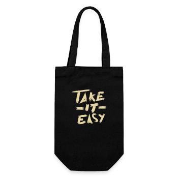 Take it Easy - Gift Bag for Bottles - black - Front