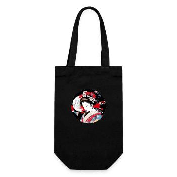 Geisha Japon Dessin - Sac à bouteille - noir - Devant