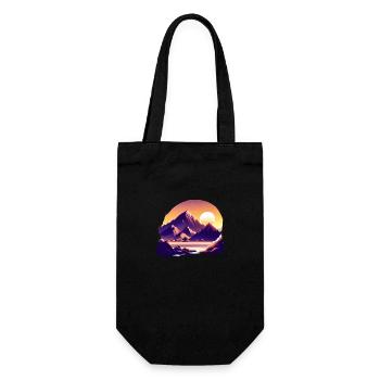 mountain hikers mountains mountain hiking hiking hiking - Gift Bag for Bottles - black - Front